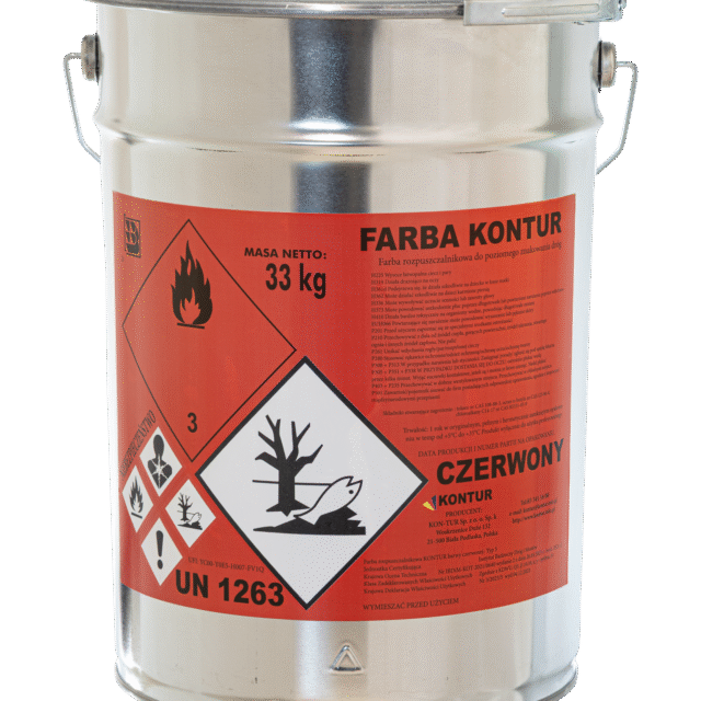 Farba KONTUR w kolorze czerwonym