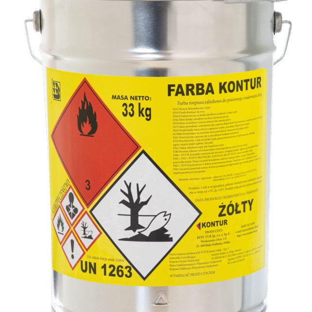 Farba KONTUR w kolorze żółtym