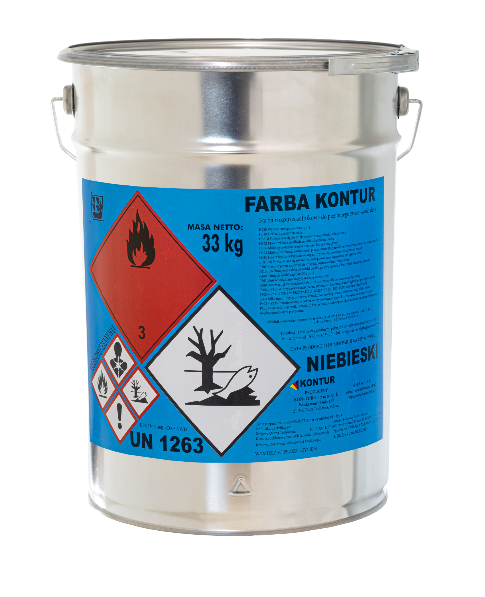 Farba KONTUR w kolorze niebieskim